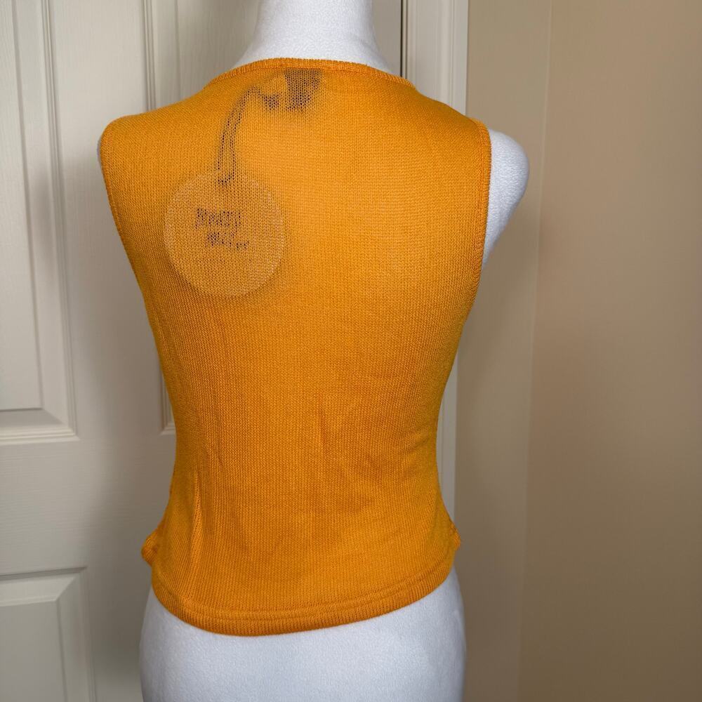Princess Polly Corbo Tank Top Orange Size 8 Open Knit *New with Tags* - Picture 4 of 8